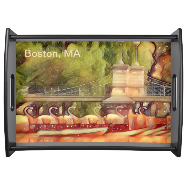 Boston Swan Boats Summer Filter Serving Tray (Front)