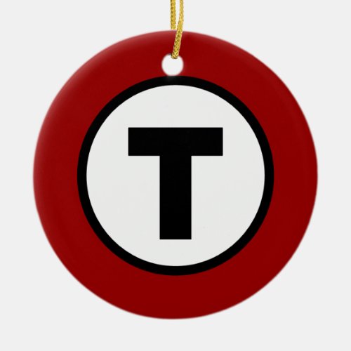 Boston T _ O Christmas T Ceramic Ornament