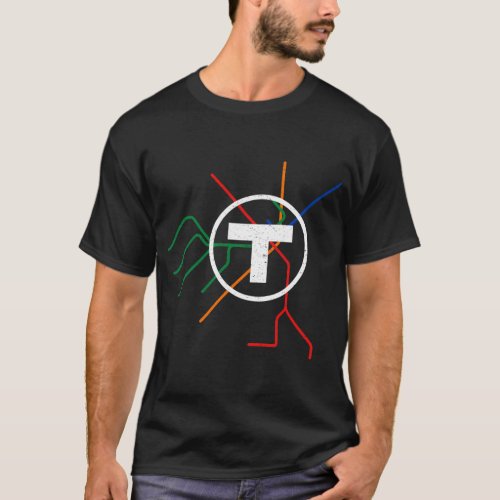 Boston T Subway Map T_Shirt