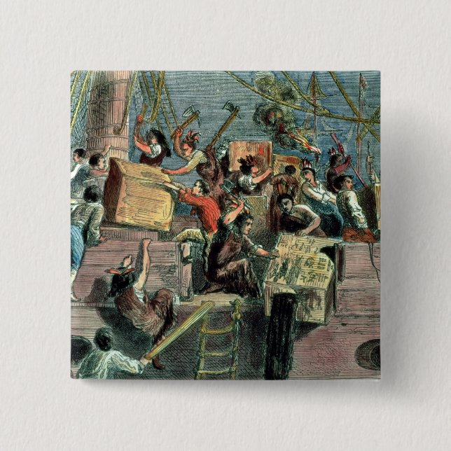 Boston Tea Party, 16th December 1773 Button (Front)