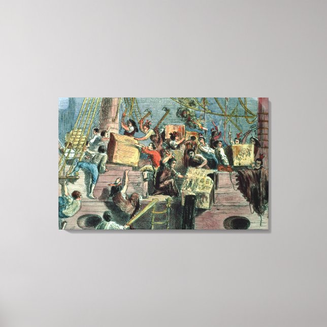 Boston Tea Party, 16th December 1773 Canvas Print (Front)