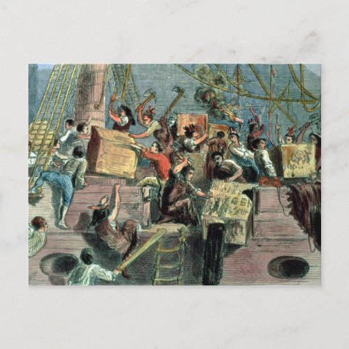 Boston Tea Party 16th December 1773 Postcard