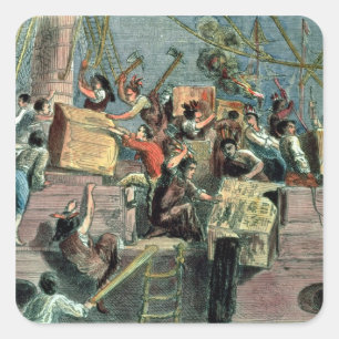 Boston Tea Party, 16th December 1773 Square Sticker