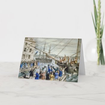Boston Tea Party Card  Nathaniel Card by GoodThingsByGorge at Zazzle