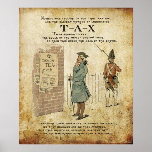 Boston tea Party Independence Day Poster