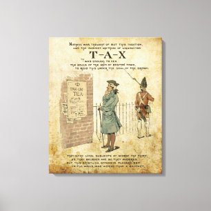 Boston tea Party Patriotic ode wrapped canvas