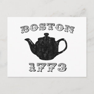 boston tea party postcard