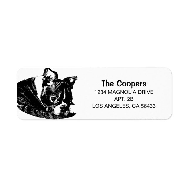 Boston Terrier Address Label (Front)