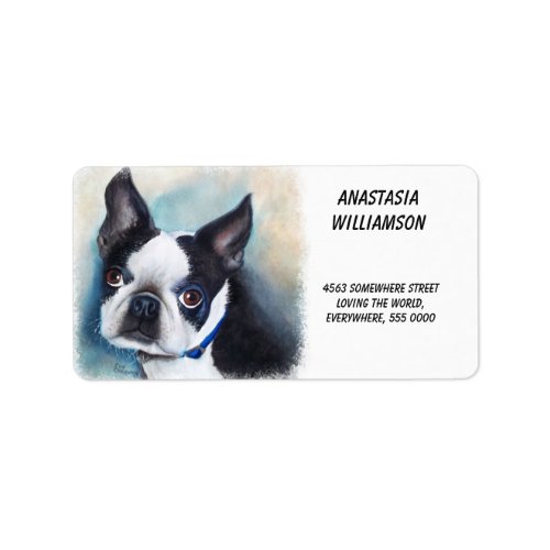 Boston Terrier ADDRESS Label