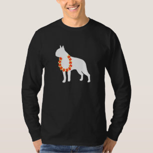 Boston Terrier Aloha Hawaiian Lei Dog T-Shirt