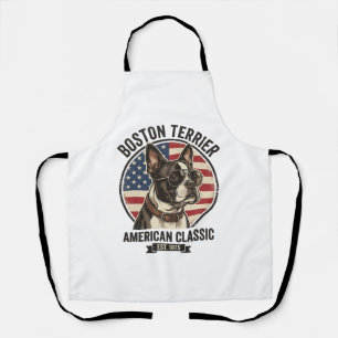Boston Terrier American Classic Dog Flag Sunglasse Apron
