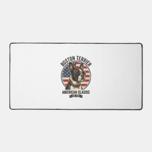 Boston Terrier American Classic Dog Flag Sunglasse Desk Mat