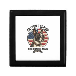 Boston Terrier American Classic Dog Flag Sunglasse Gift Box