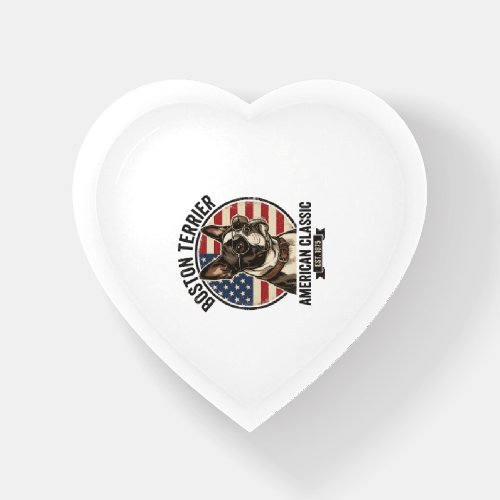 Boston Terrier American Classic Dog Flag Sunglasse Paperweight