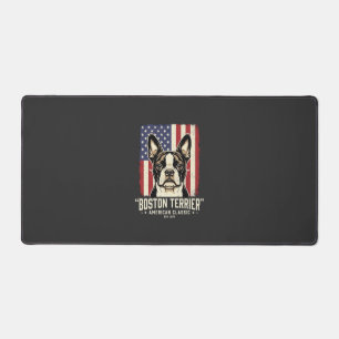 Boston Terrier American Classic Flag Desk Mat