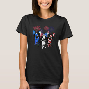 Boston Terrier American Flag 4th Of July Independe T-Shirt