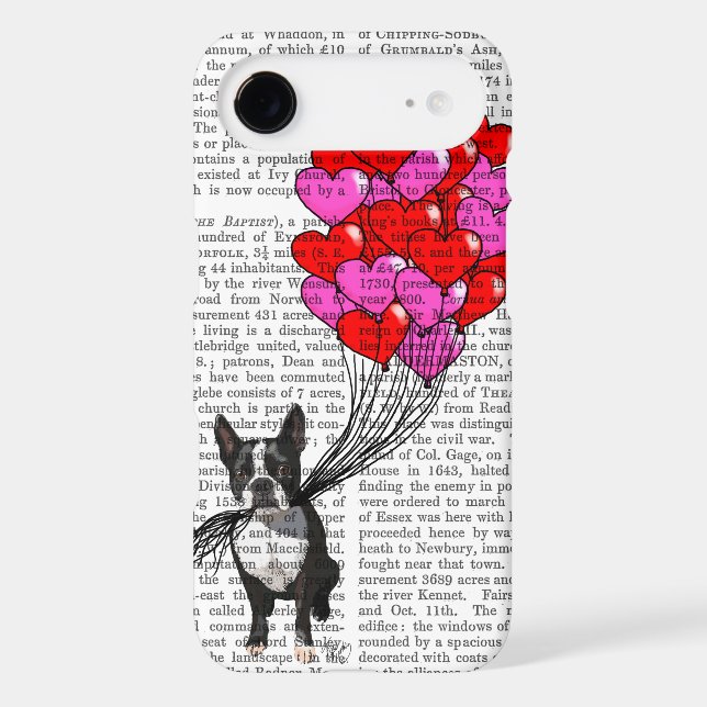 Boston Terrier And Balloons Case-Mate iPhone Case (Back)