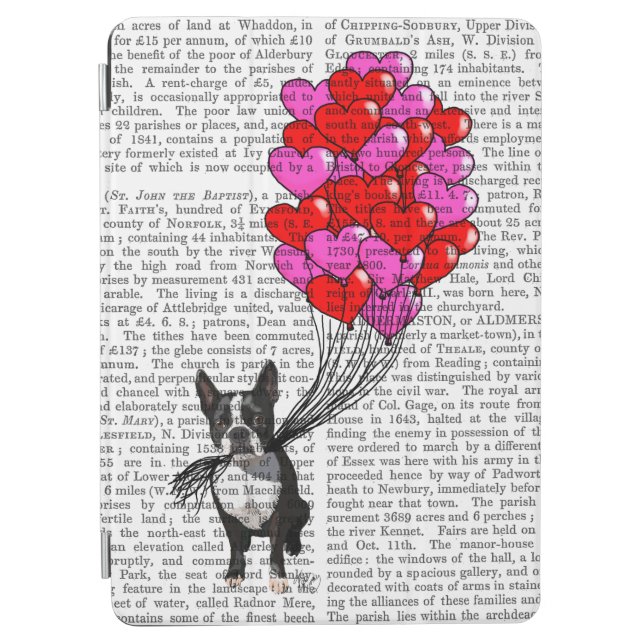Boston Terrier And Balloons iPad Air Cover (Front)