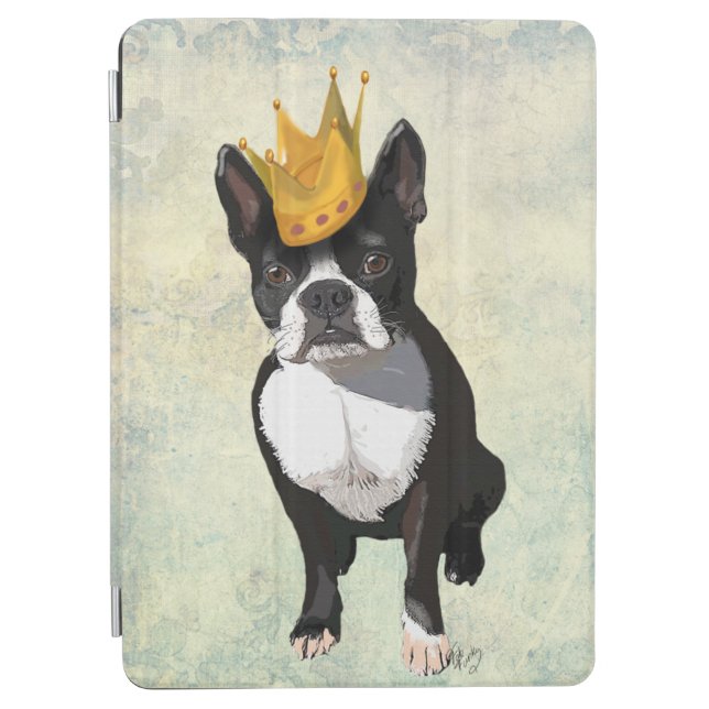 Boston Terrier and Crown iPad Air Cover (Front)