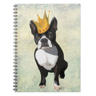 Boston Terrier and Crown Notebook