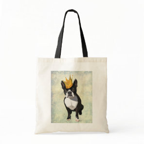 Boston Terrier and Crown Tote Bag