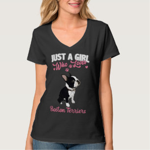 Boston Terrier  Apparel Just A Girl Who Loves Bost T-Shirt