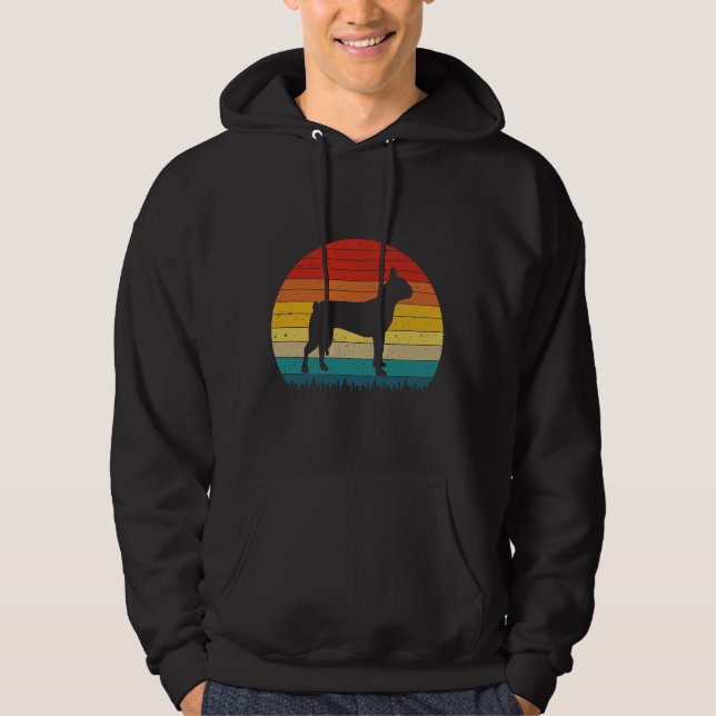 Boston Terrier Art Boston Terrier Love Boston Te Hoodie (Front)