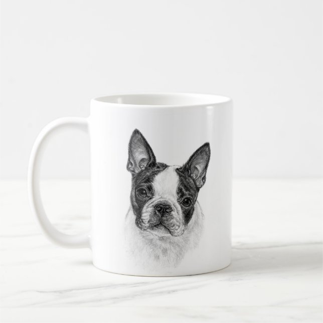 Boston Terrier Art by Glenda S. Harlan Coffee Mug (Left)