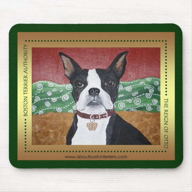 Boston Terrier Authority Mousepad (Front)