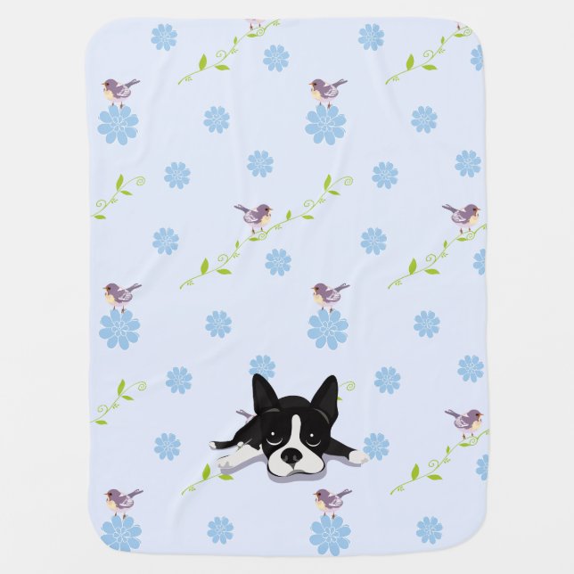 Boston Terrier Baby Blanket (Front)