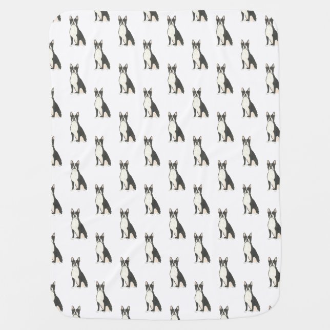 Boston Terrier Baby Blanket (Front)