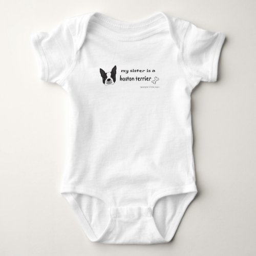 boston terrier baby bodysuit