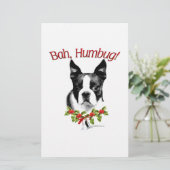 Boston Terrier Bah Humbug (Standing Front)