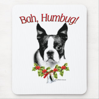 Boston Terrier Bah Humbug Mouse Pad