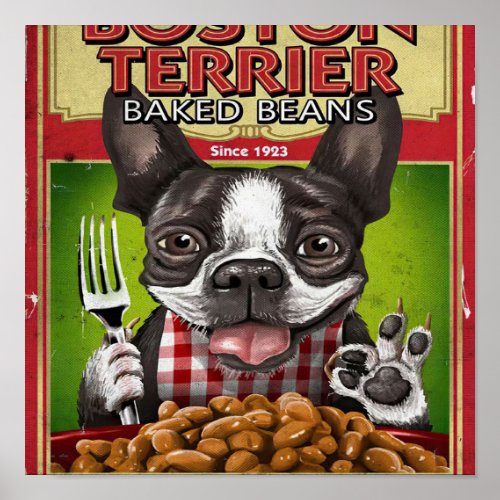 Boston Terrier Baked Beans Decor  Cooking Gift