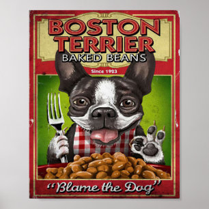 Boston Terrier Baked Beans Decor   Cooking Gift