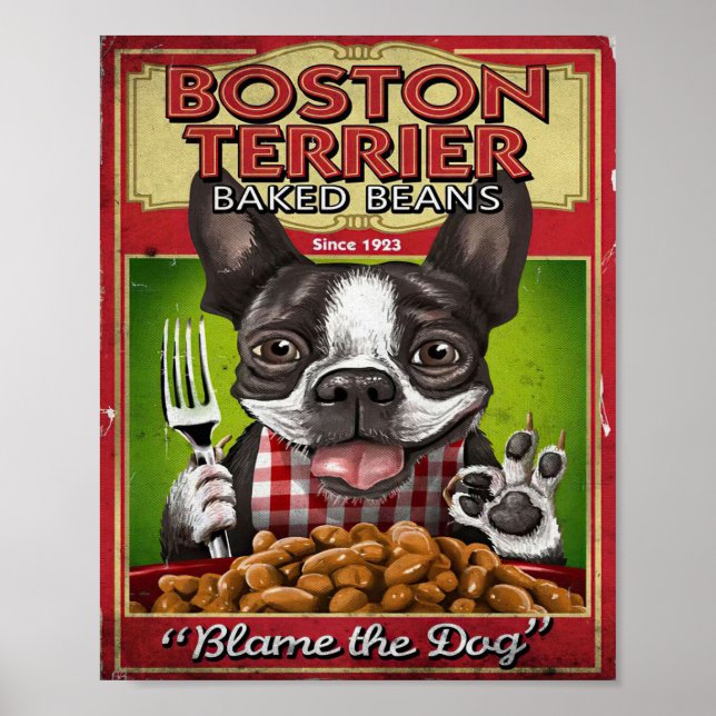 Boston Terrier Baked Beans Decor | Cooking Gift (Front)