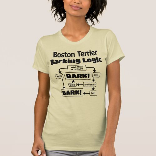 Boston Terrier Barking Logic T_Shirt
