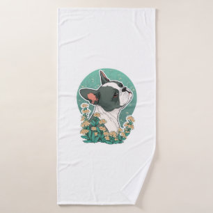 Boston Terrier Bath Towel