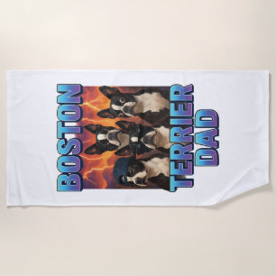 Boston Terrier Beach Towel
