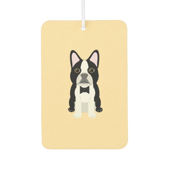 Boston Terrier beige Air Freshener (Front)