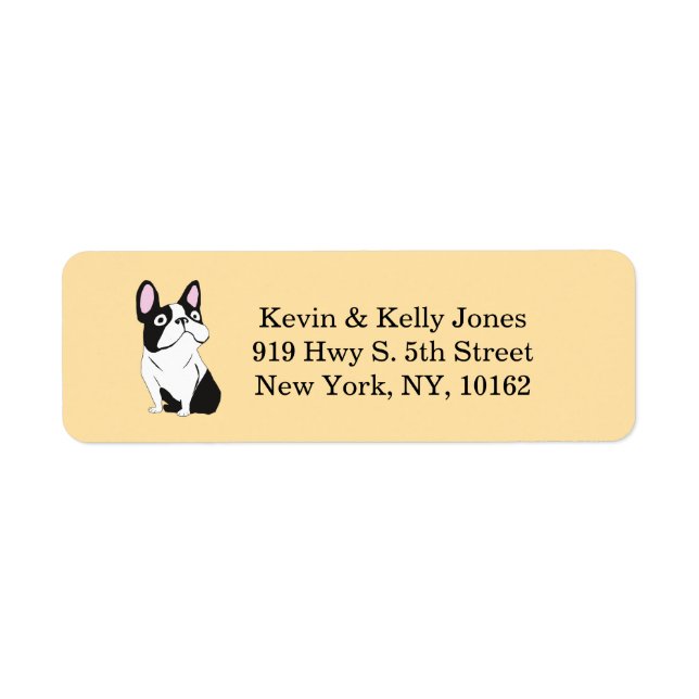 Boston Terrier beige Label (Front)