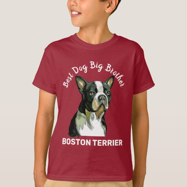 Boston Terrier best big brother ever T-Shirt (Front)