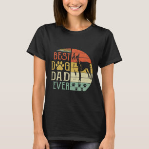 Boston Terrier Best Dog Dad Ever Vintage Father Da T-Shirt