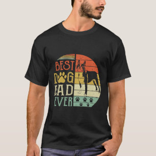 Boston Terrier Best Dog Dad Ever Vintage Father Da T-Shirt