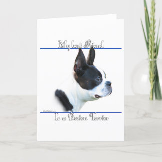 Boston Terrier Best Friend 2 Holiday Card