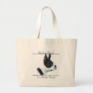 Boston Terrier Best Friend 2 Large Tote Bag