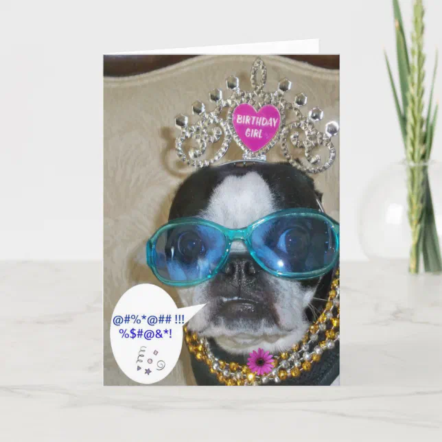 Boston Terrier Birthday Card | Zazzle