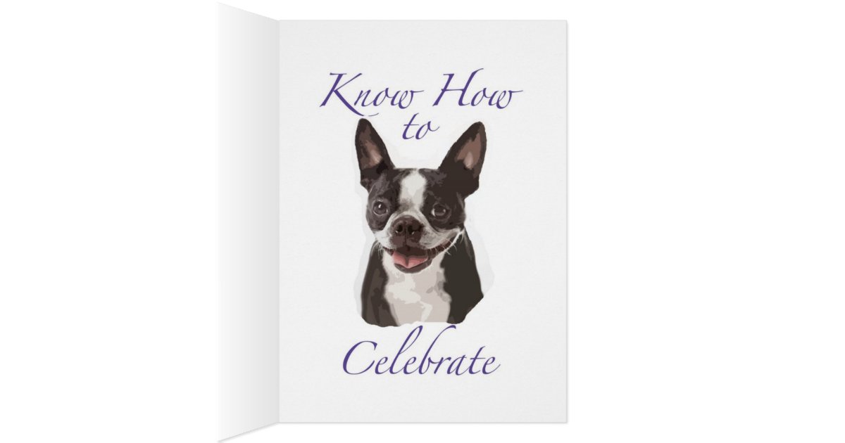 Boston Terrier Birthday Card | Zazzle