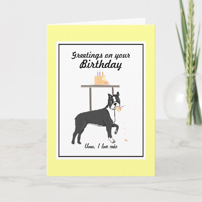 Boston Terrier Birthday card | Zazzle.com